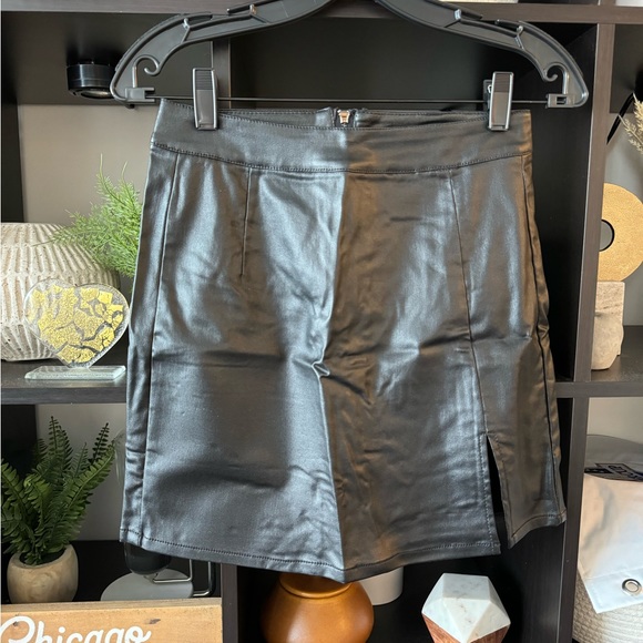 Faux Leather Skirt - Picture 3 of 4